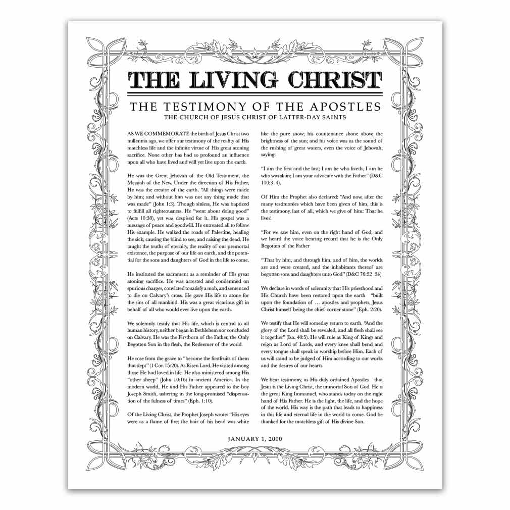 Leaf Outline Living Christ - LDP-LC282