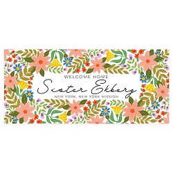Floral Bouquet Missionary Welcome Home Banner lds missionary banner, lds missionary welcome home banner, lds missionary welcome home sign, sister missionary banner, sister missionary welcome home banner