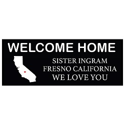 Borders Black Tag Missionary Welcome Home Banner