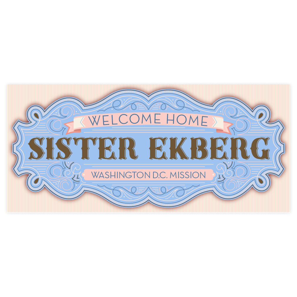 Vintage Missionary Welcome Home Banner - LDP-MSPST-VT