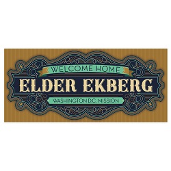 Vintage Missionary Welcome Home Banner lds missionary banner, lds missionary welcome home banner, lds missionary welcome home sign, sister missionary banner, sister missionary welcome home banner