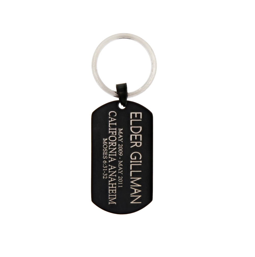 Missionary Name Tag Keychain - LDP-DTGKCN15234-BLK