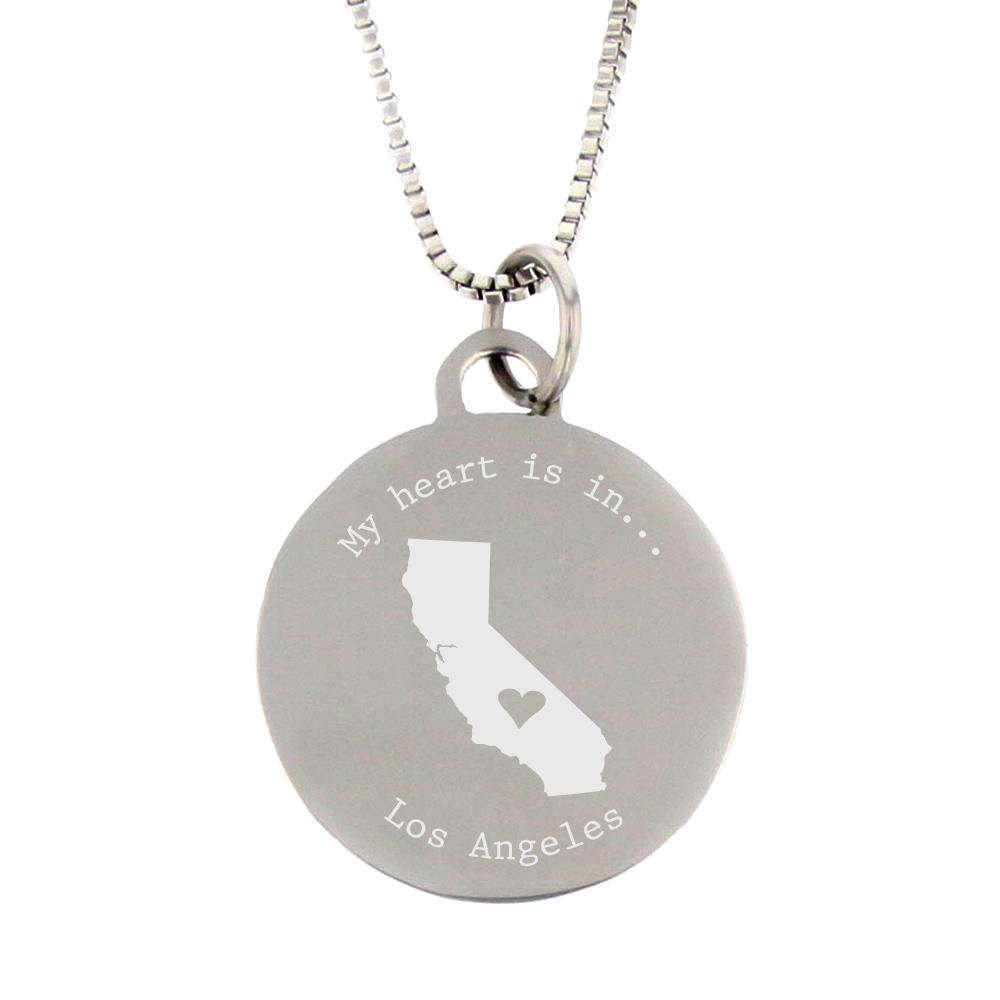 My Heart Is In State Necklace - LDP-CPN-HIIS