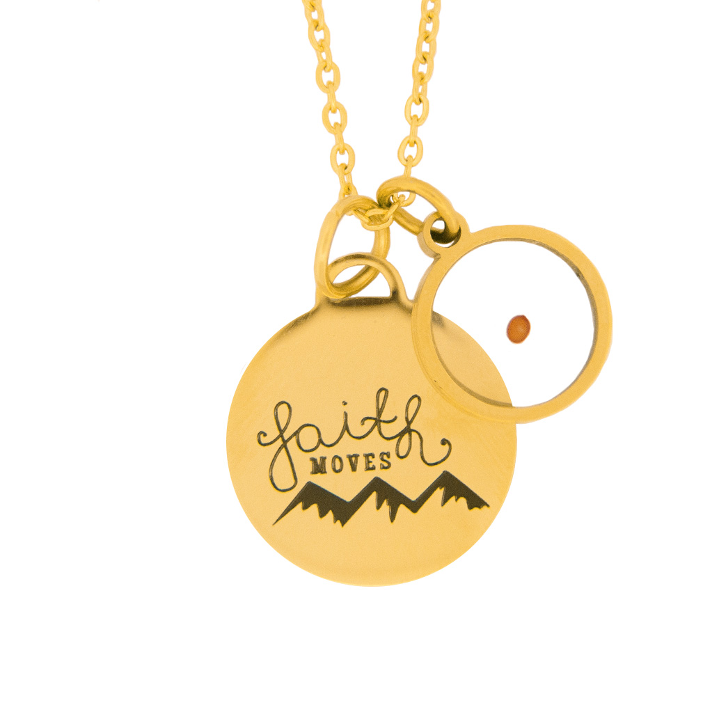 Mustard Seed Circle Necklace With Charm