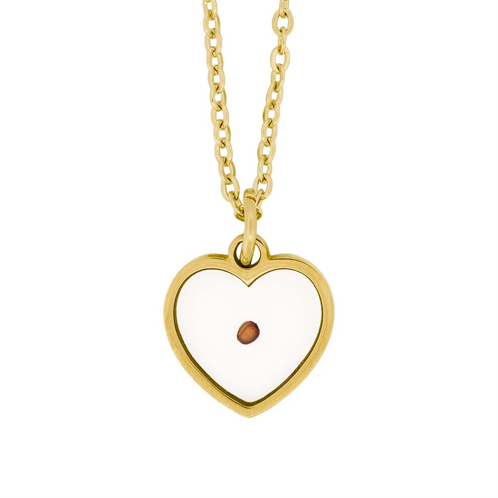Heart Mustard Seed Necklace - LDP-MSEED-HRT