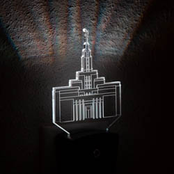Draper Temple Night Light illuminated light, desk light, desk lamp, lds desk lamp, lds ctr shield, ctr shield, choose the right light, lds gifts