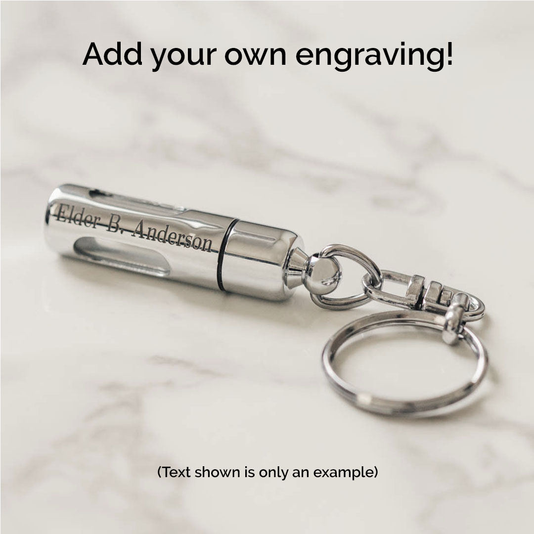 Silver See-Thru Oil Vial - EMA-73208