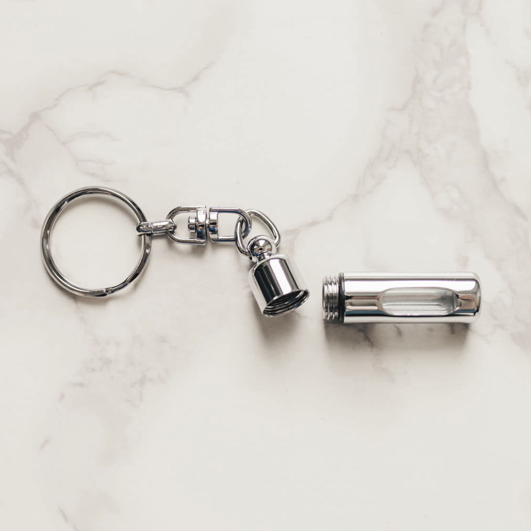 Silver See-Thru Oil Vial - EMA-73208