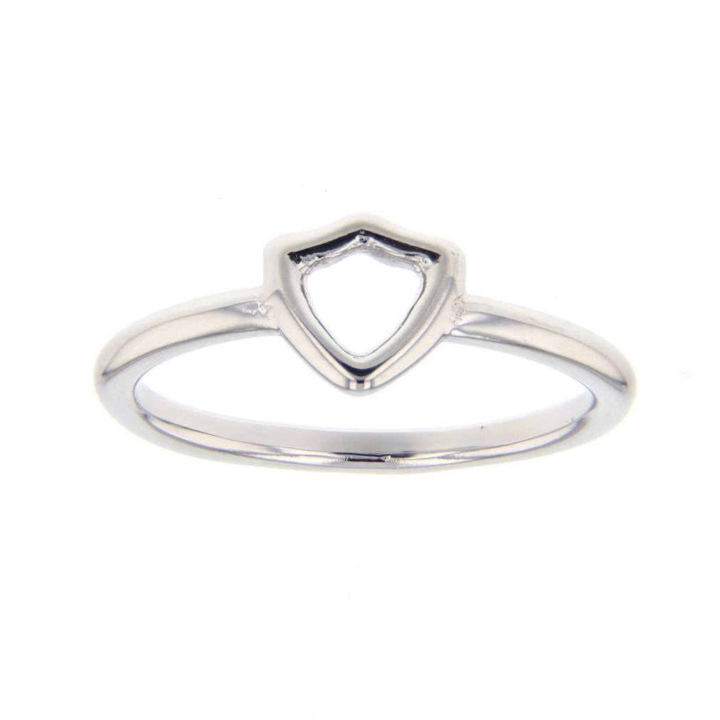 Open Shield CTR Ring - Silver - LDP-RNGOS05