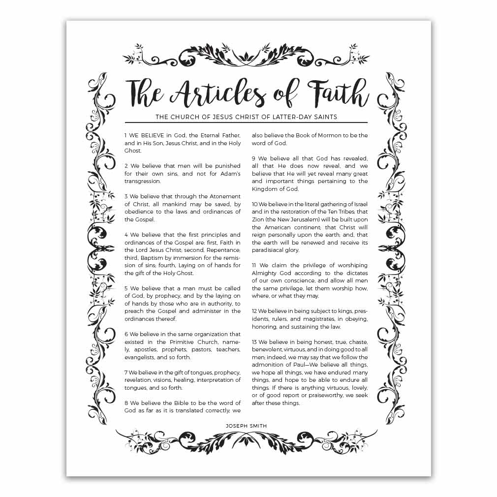 Organic Articles of Faith - LDP-AF286