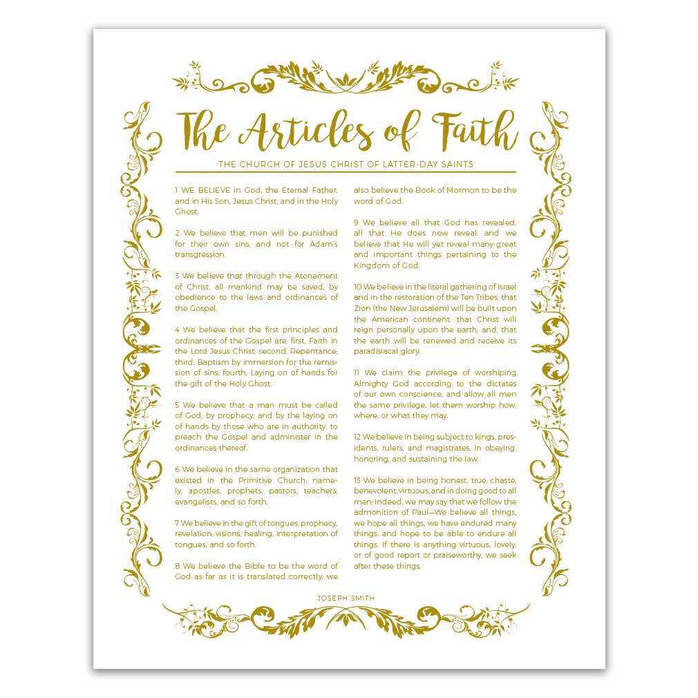 Organic Articles of Faith - LDP-AF286