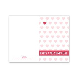 Pink Heart Patterns Valentines Day Card - Digital Download 
