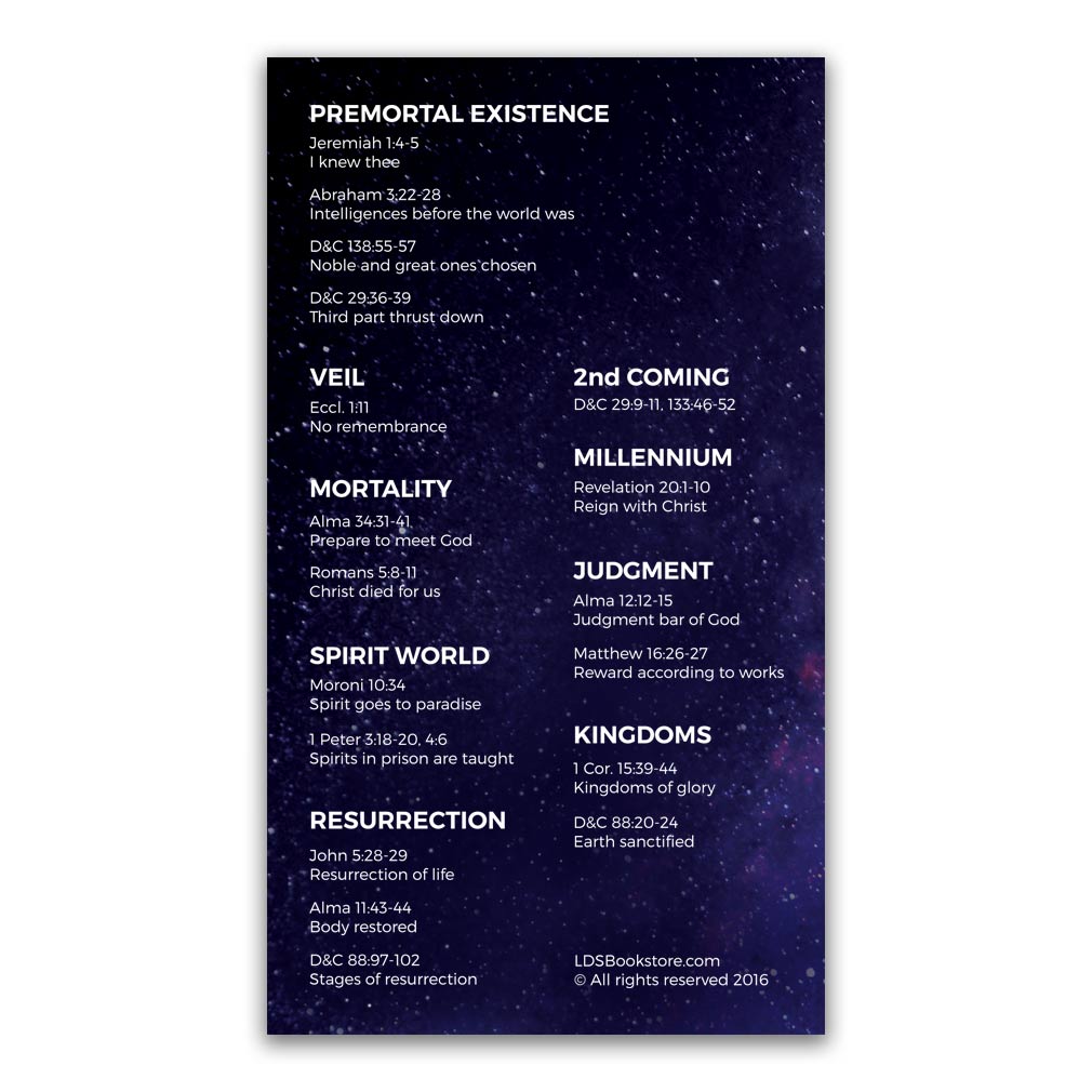 Plan of Salvation Bookmark - Galaxy - LDP-POSBKMKGALAXY