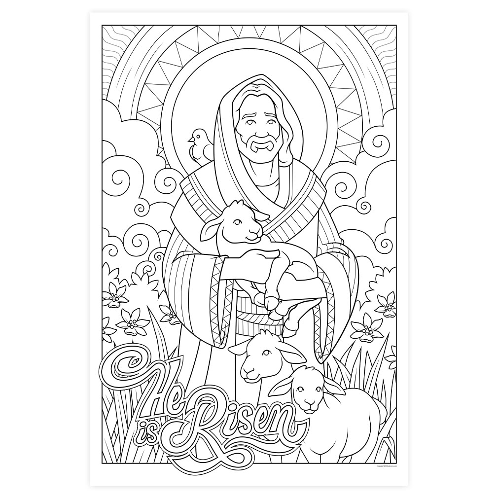 He Is Risen Giant Coloring Poster - LDP-CP-HIR