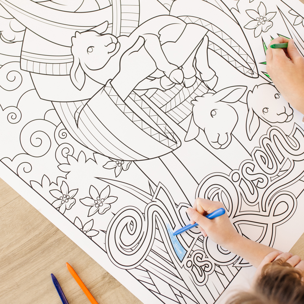 He Is Risen Giant Coloring Poster - LDP-CP-HIR