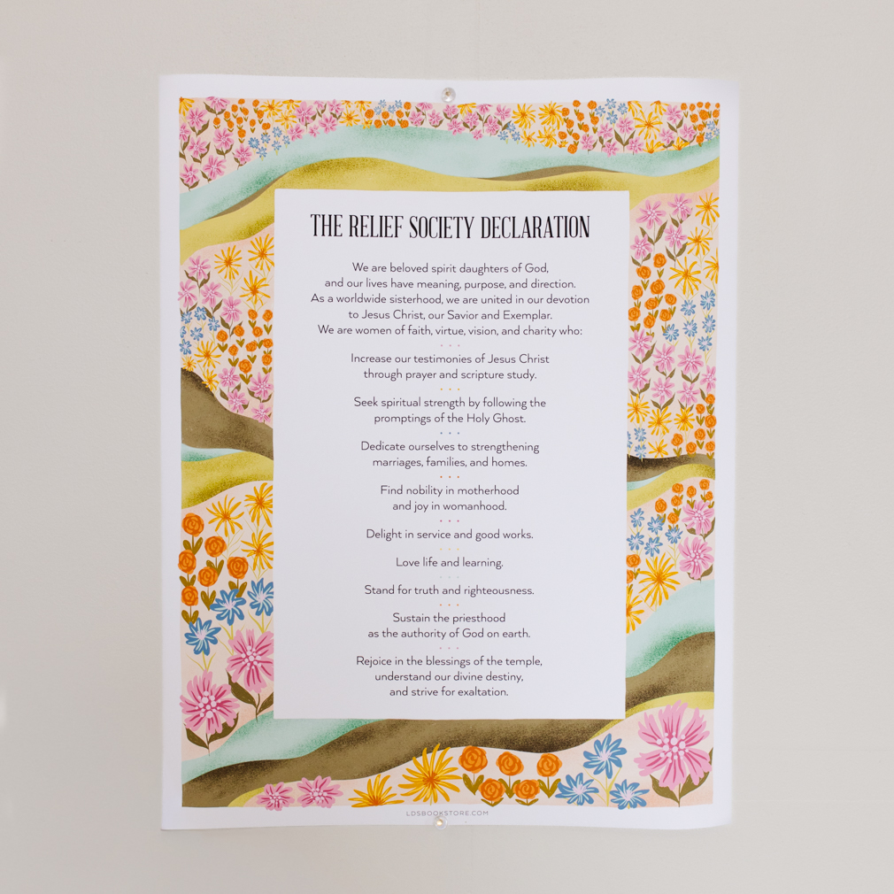 Relief Society Declaration Poster - Meadow - LDP-PST-RD-FL