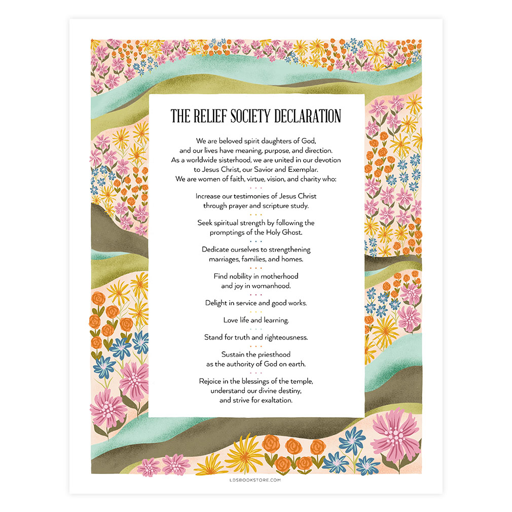 Relief Society Declaration Poster - Meadow - LDP-PST-RD-FL