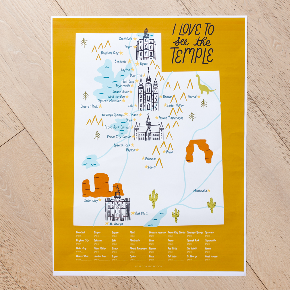 Utah Temple Map - LDP-PST25229