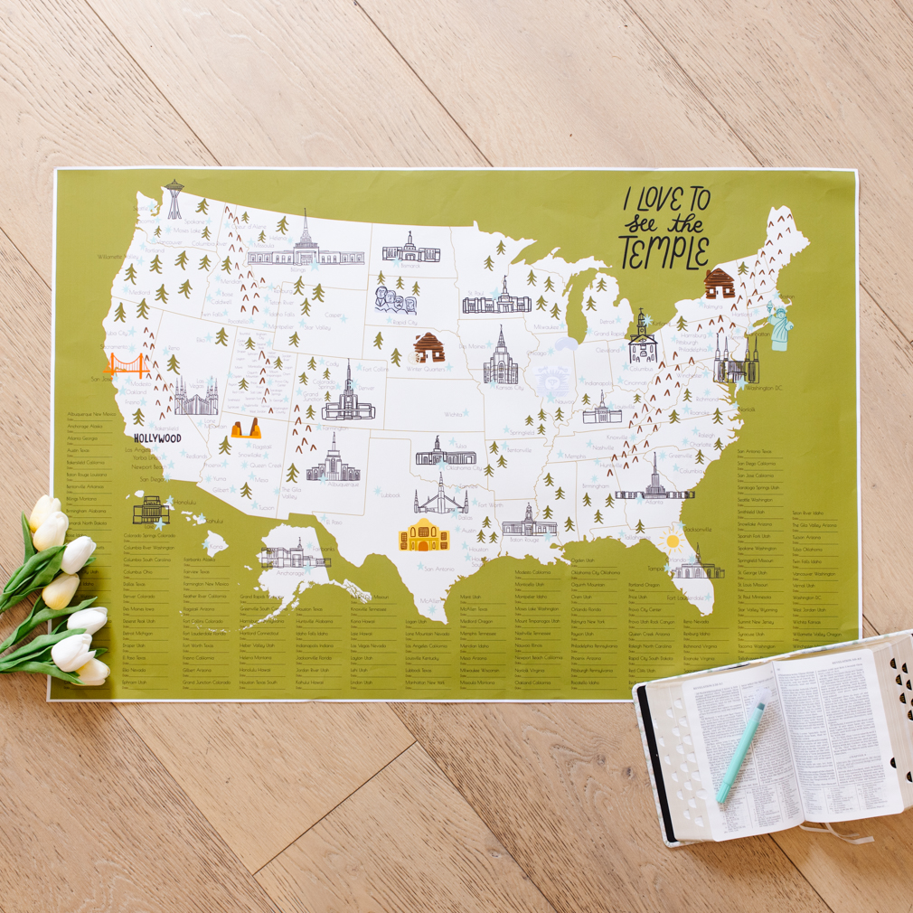 United States Temple Map - LDP-PST40229