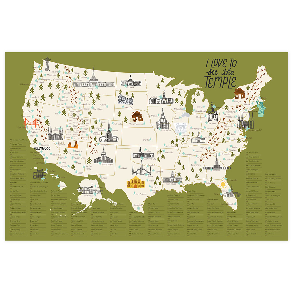 United States Temple Map - LDP-PST40229