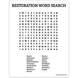 Gospel Restoration Word Search - Digital Download
