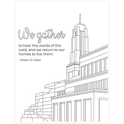 Hear the Words of the Lord General Conference Coloring Page - Digital Download