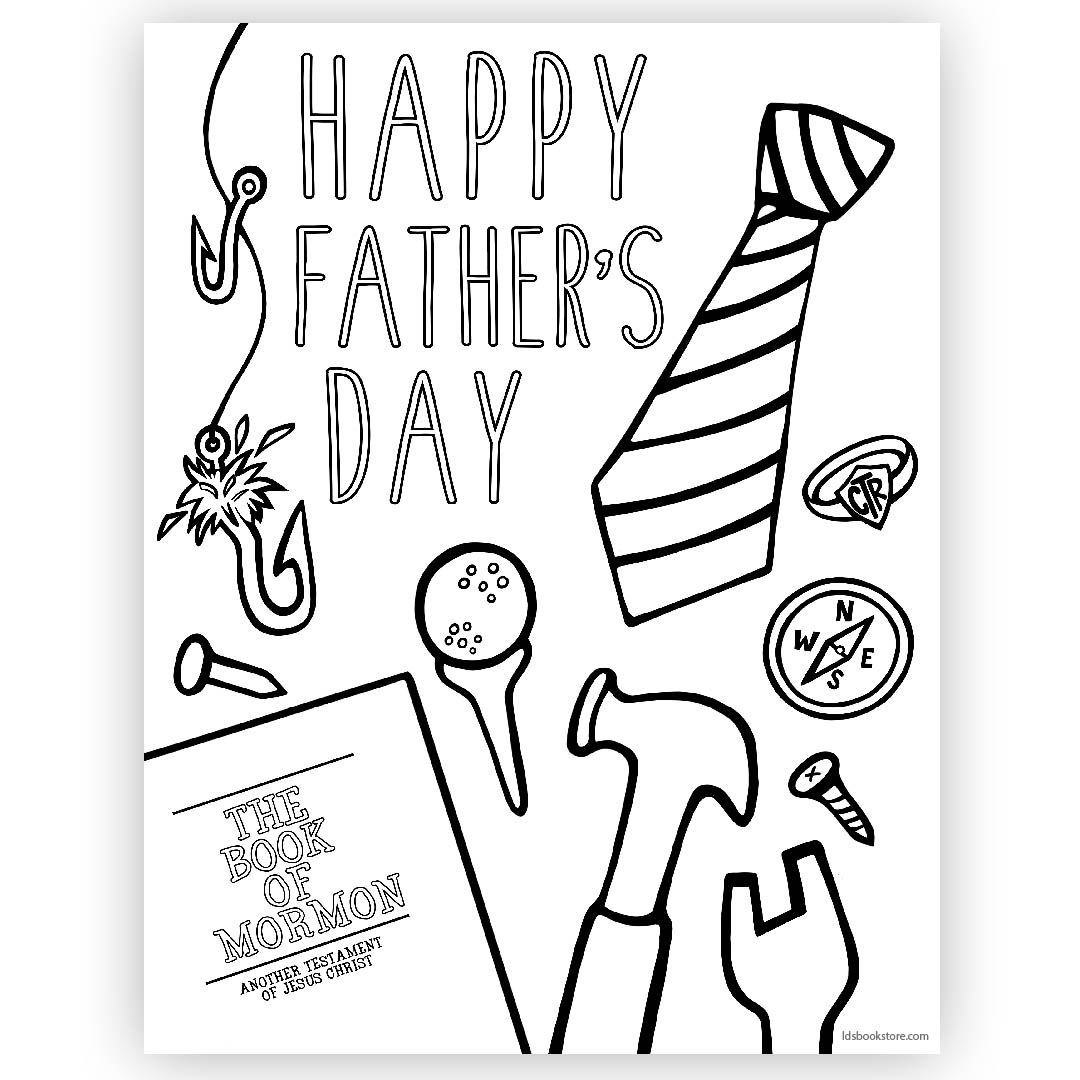Happy Father's Day Coloring Page - Digital Download - LDPD-COLOR-DAD19