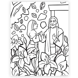 The Garden Tomb Easter Coloring Page - Digital Download