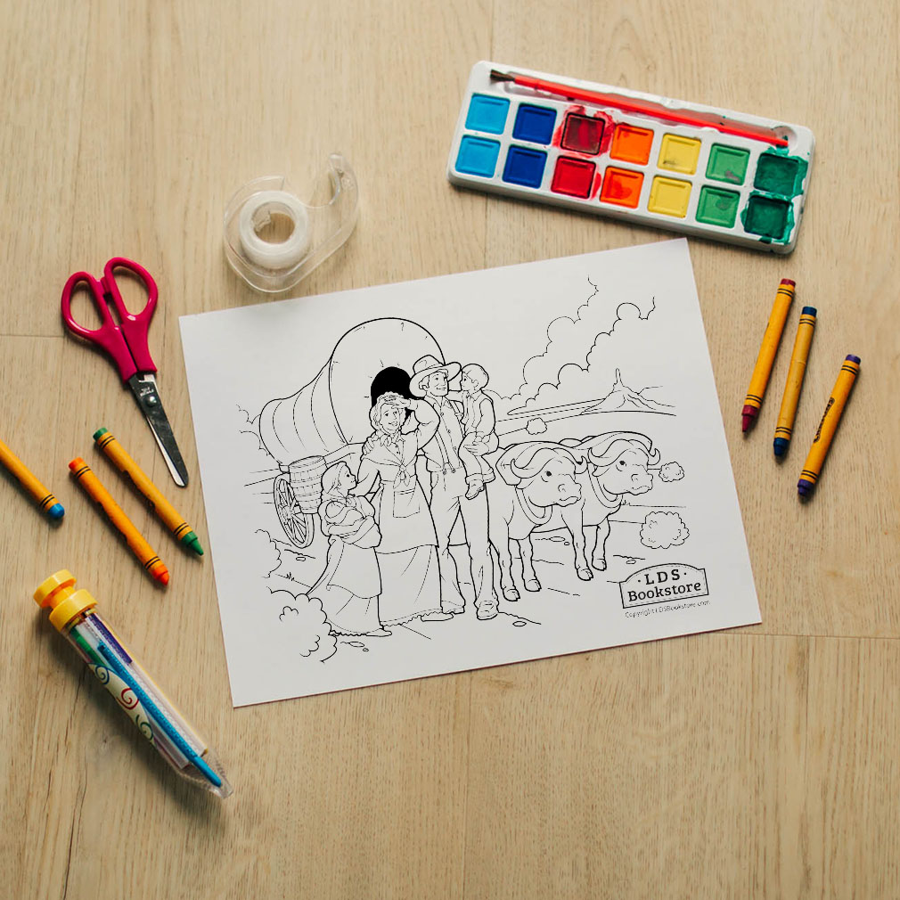 Pioneer Day Coloring Page - Digital Download - LDPD-COLOR-PIONEER20