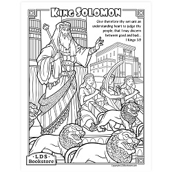 King Solomon and the Temple Coloring Page - Digital Download