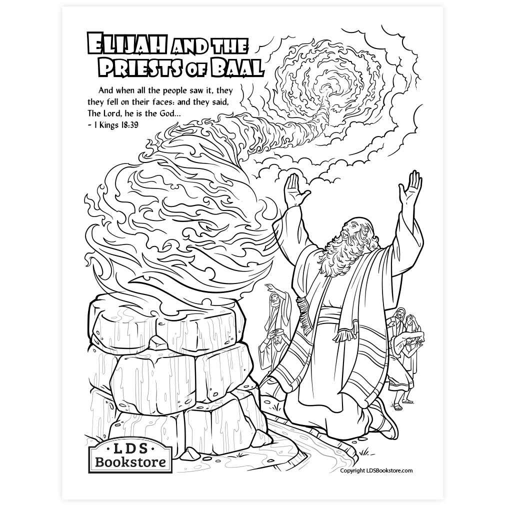 Elijah and the Priests of Baal Coloring Page - Digital Download - LDPD-PBL-COLOR-1KINGS18