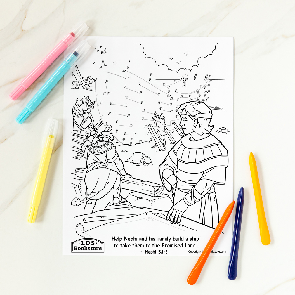 Building a Ship Coloring Page - Digital Download - LDPD-PBL-COLOR-1NE18