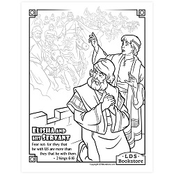 They That Be With Us Elisha Coloring Page - Digital Download come follow me coloring page, free lds coloring page, old testament coloring page, pearl of great price coloring page