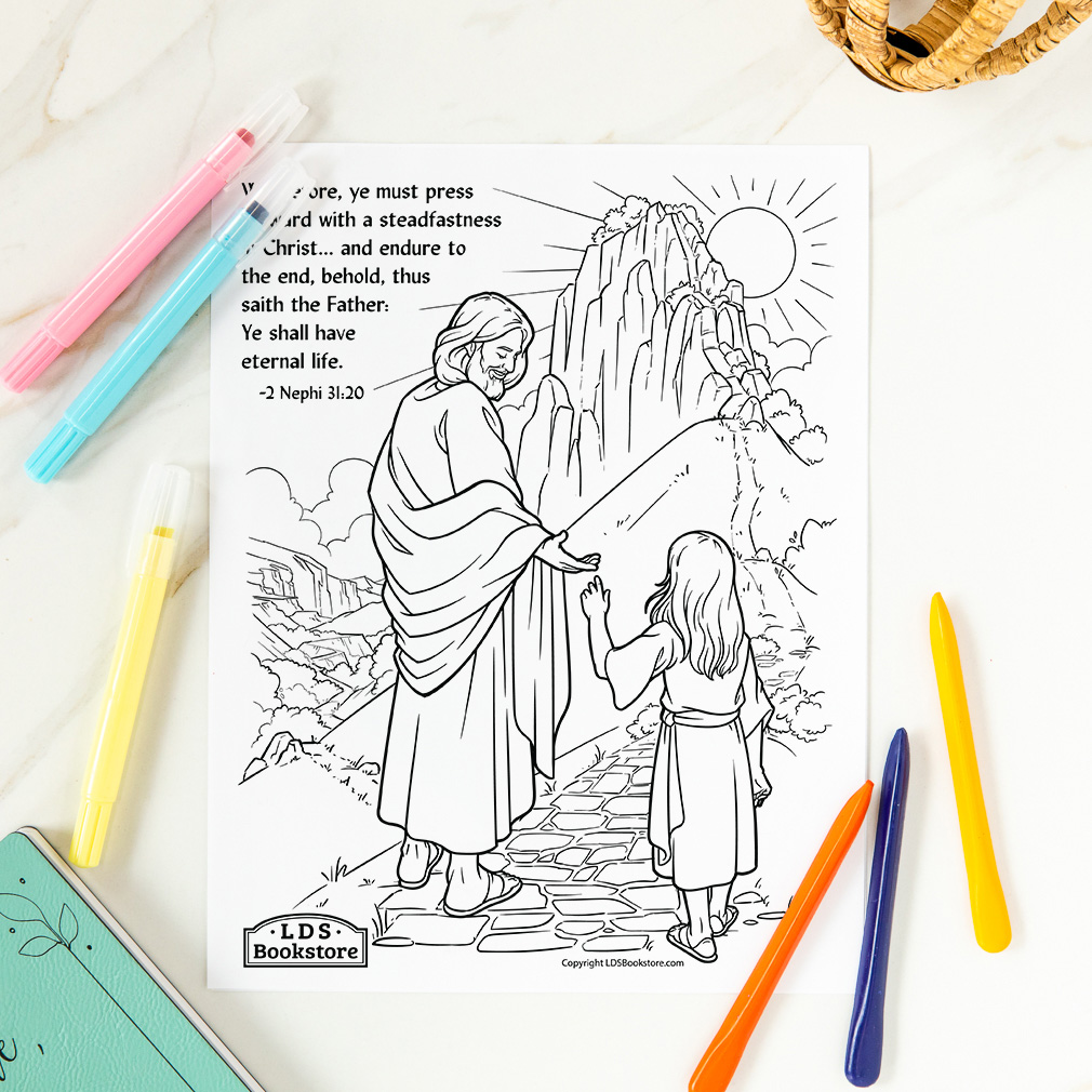 Ye Must Press Forward Coloring Page - Digital Download - LDPD-PBL-COLOR-2NE3120