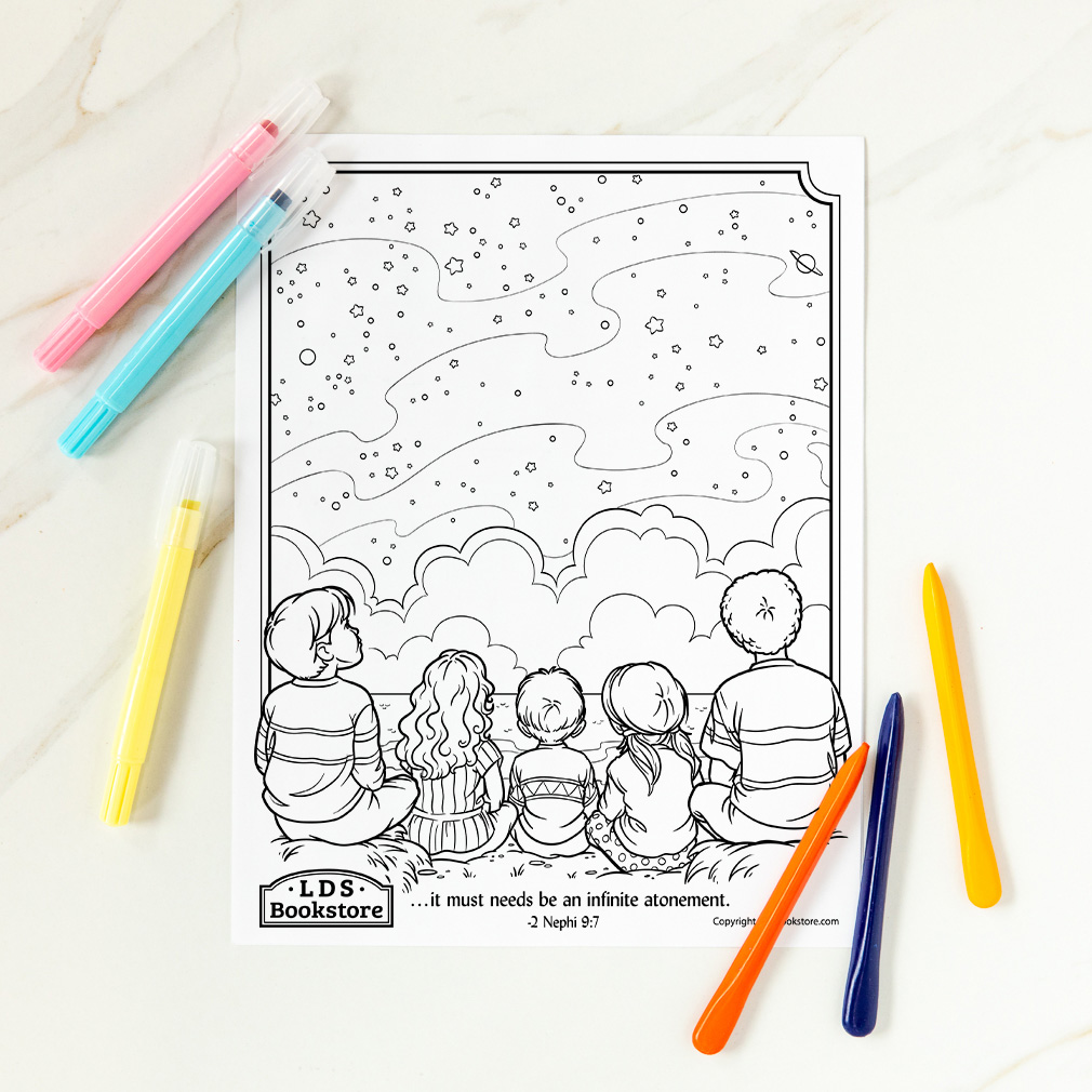 Infinite Atonement Coloring Page - Digital Download - LDPD-PBL-COLOR-2NEPHI97