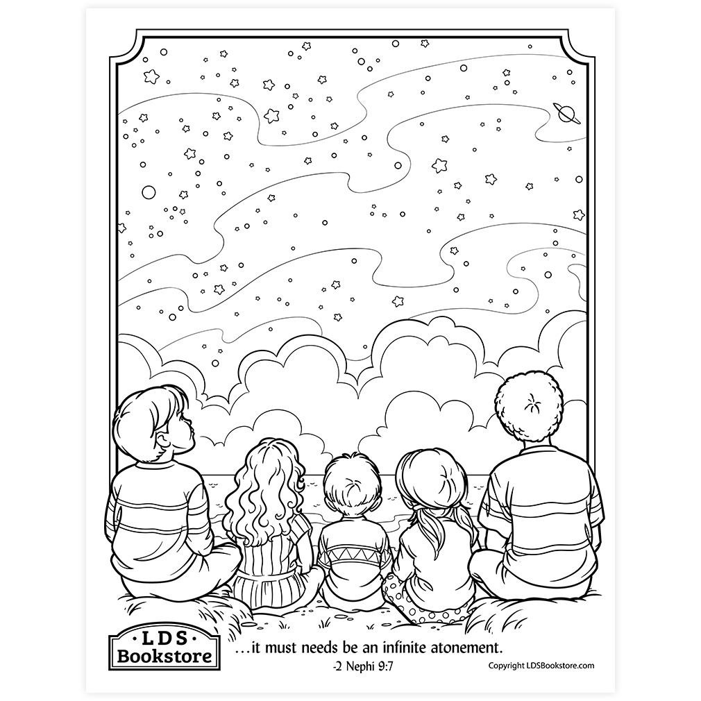 Infinite Atonement Coloring Page - Digital Download - LDPD-PBL-COLOR-2NEPHI97