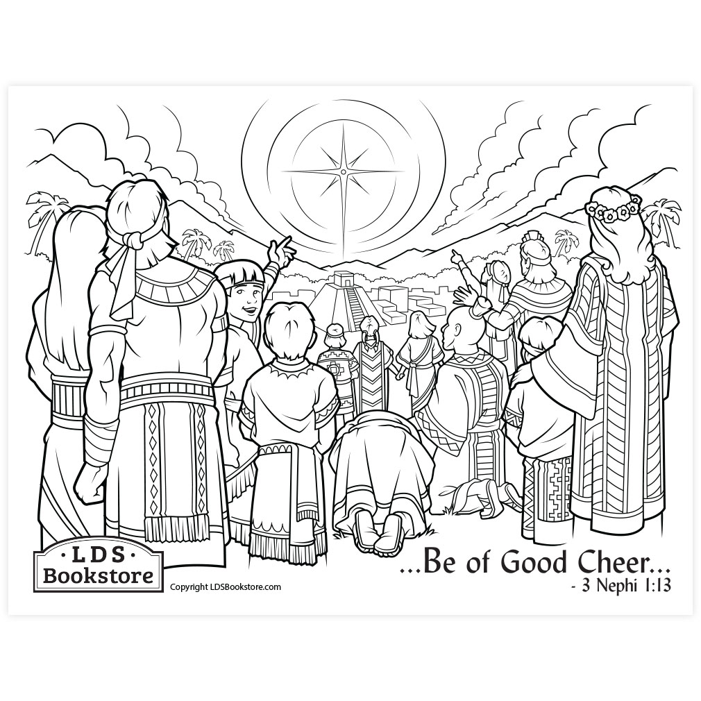 Be of Good Cheer Coloring Page - Digital Download - LDPD-PBL-COLOR-3NEPHI1