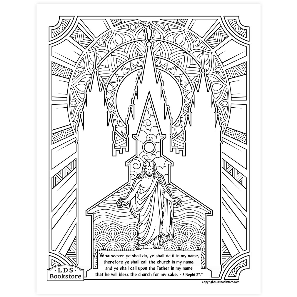 Do It In My Name Coloring Page - Digital Download - LDPD-PBL-COLOR-3NEPHI27
