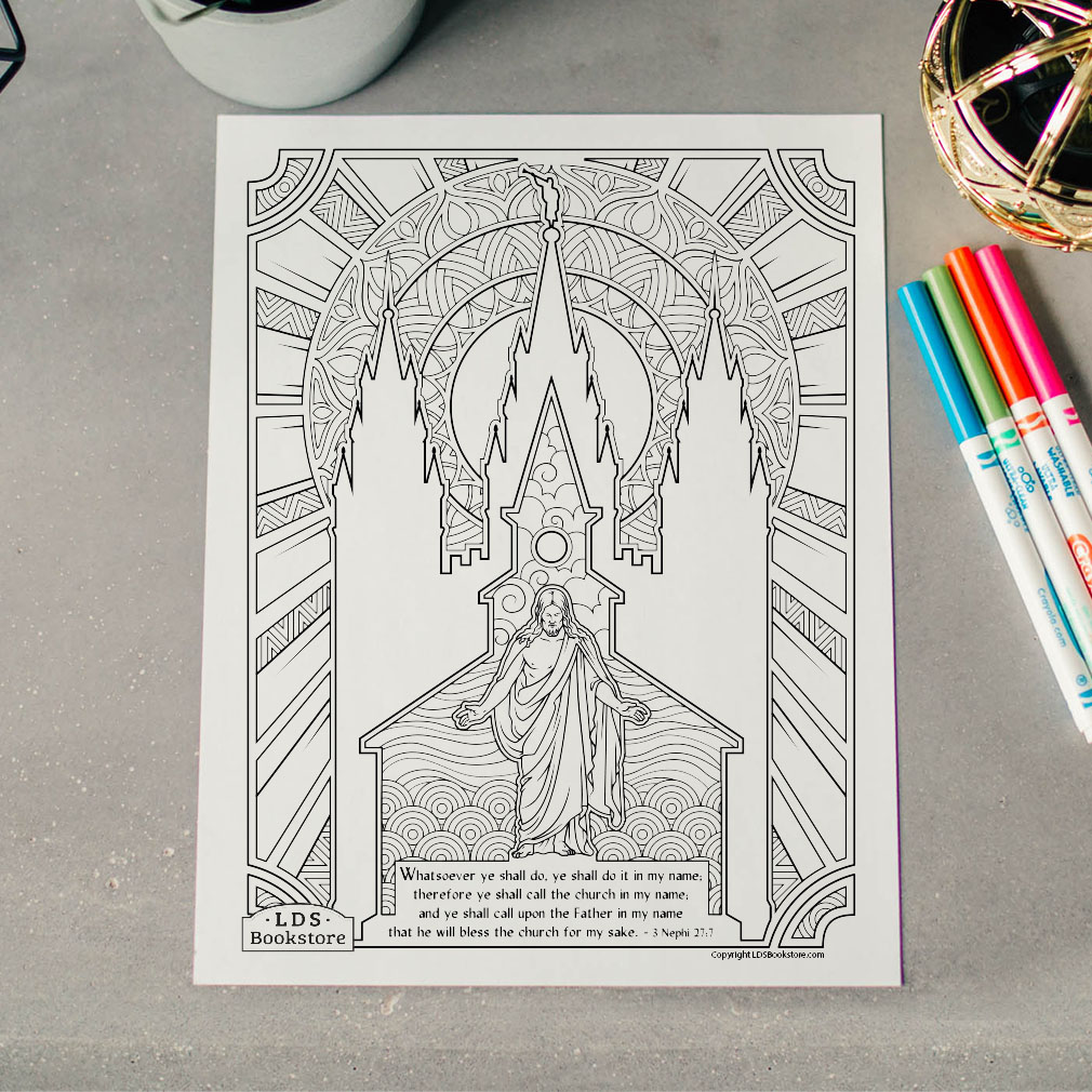 Do It In My Name Coloring Page - Digital Download - LDPD-PBL-COLOR-3NEPHI27