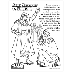 Alma Testifies to Korihor Coloring Page - Digital Download