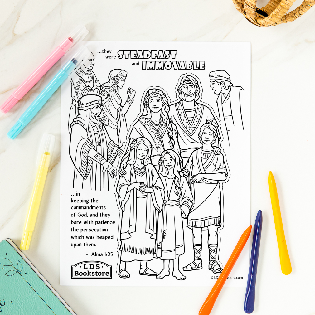 Steadfast and Immovable Coloring Page - Digital Download - LDPD-PBL-COLOR-ALMA125