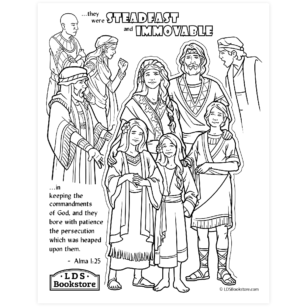 Steadfast and Immovable Coloring Page - Digital Download - LDPD-PBL-COLOR-ALMA125