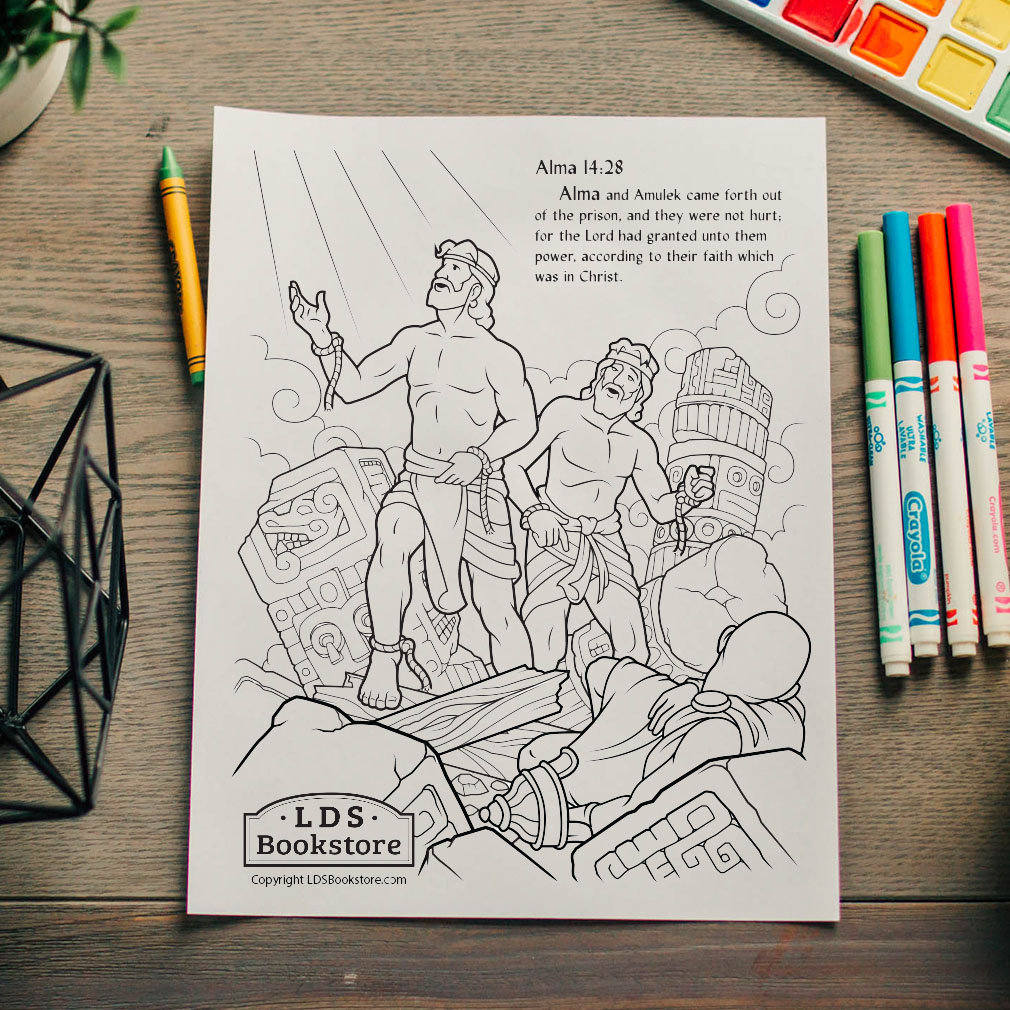 Alma and Amulek Freed From Prison Coloring Page - Digital Download - LDPD-PBL-COLOR-ALMA14
