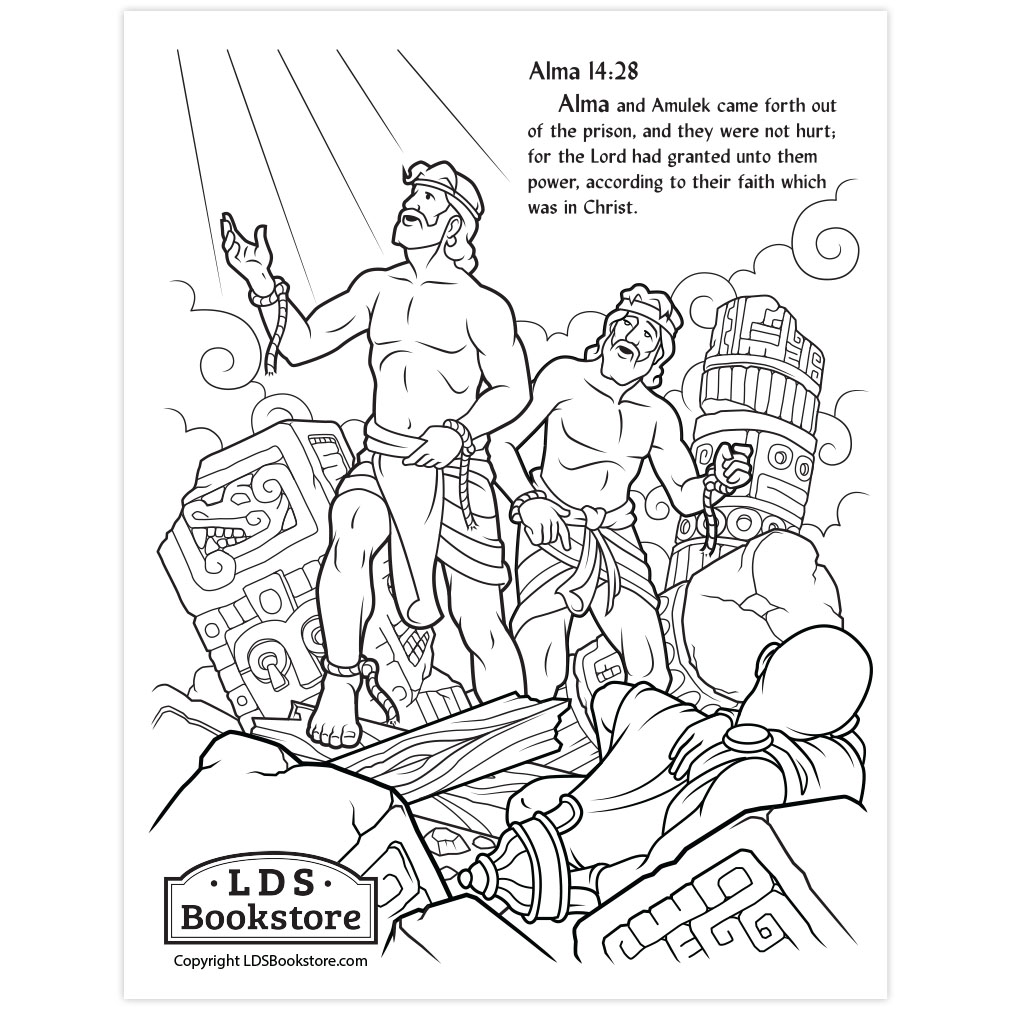 Alma and Amulek Freed From Prison Coloring Page - Digital Download - LDPD-PBL-COLOR-ALMA14