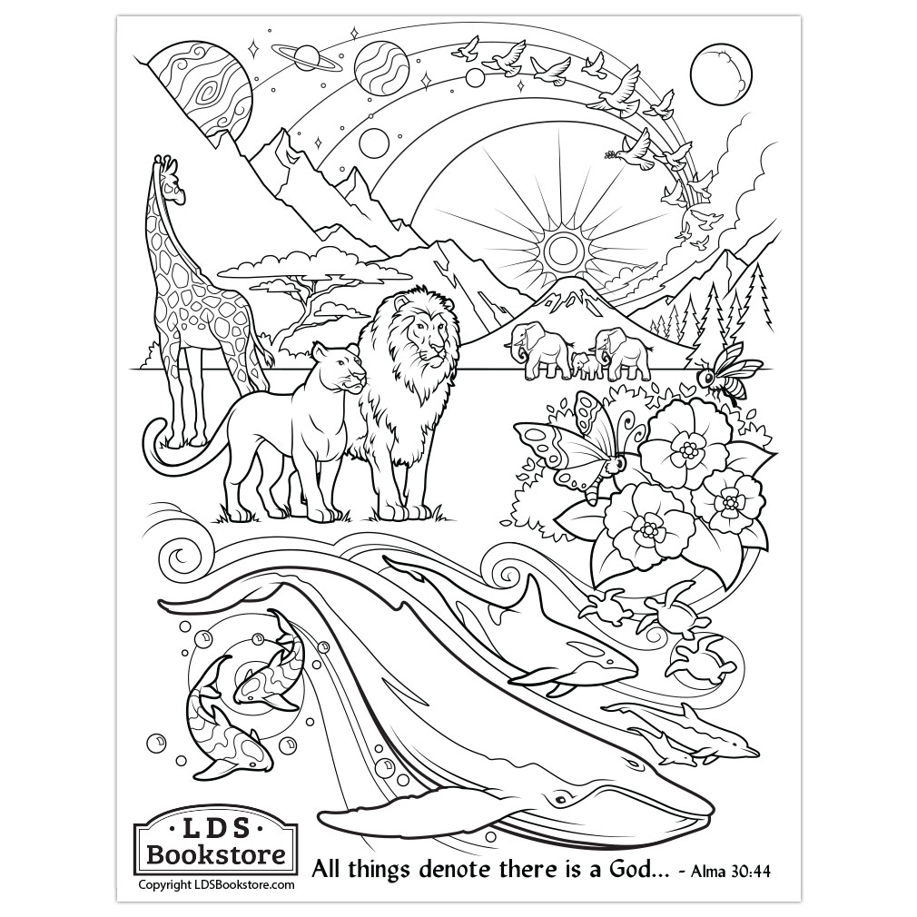 All Things Denote There is a God Coloring Page - Digital Download - LDPD-PBL-COLOR-ALMA30