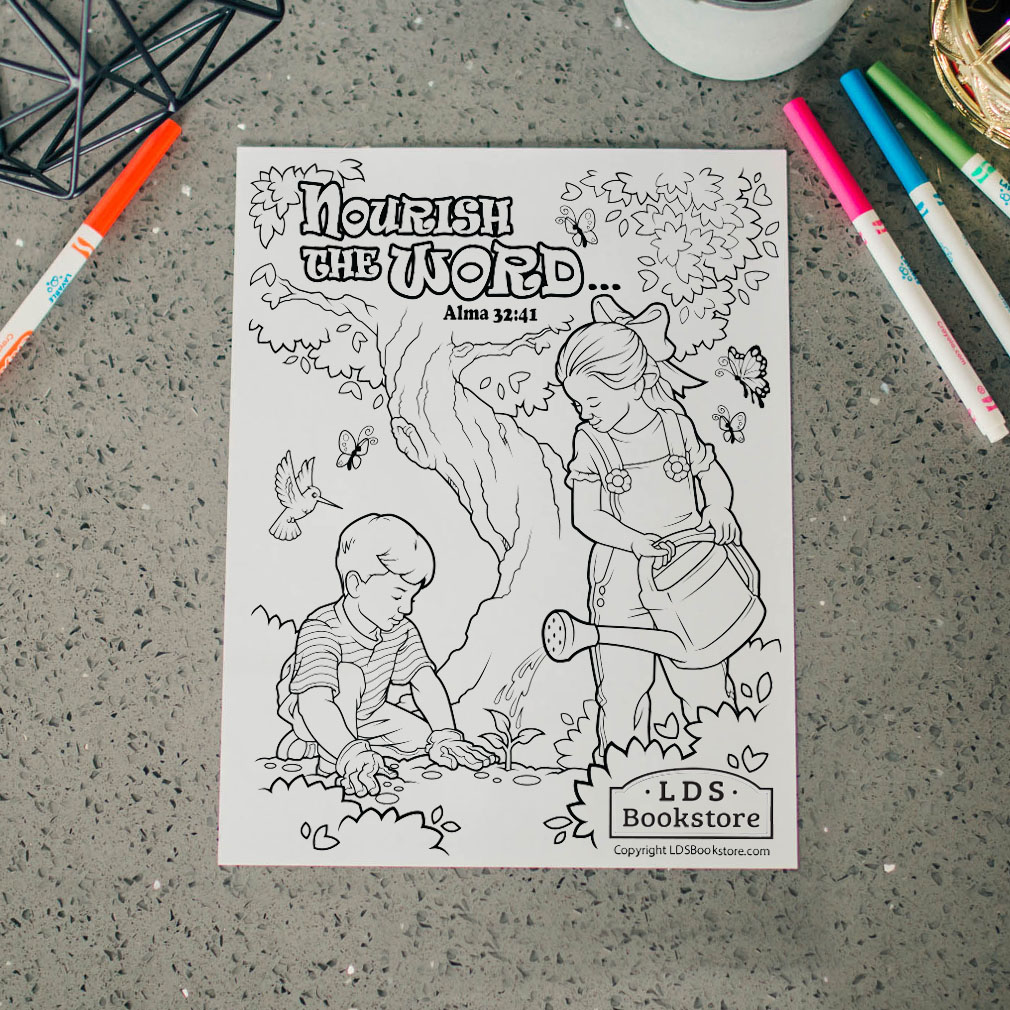 Nourish the Word Book of Mormon Coloring Page - Digital Download - LDPD-PBL-COLOR-ALMA32