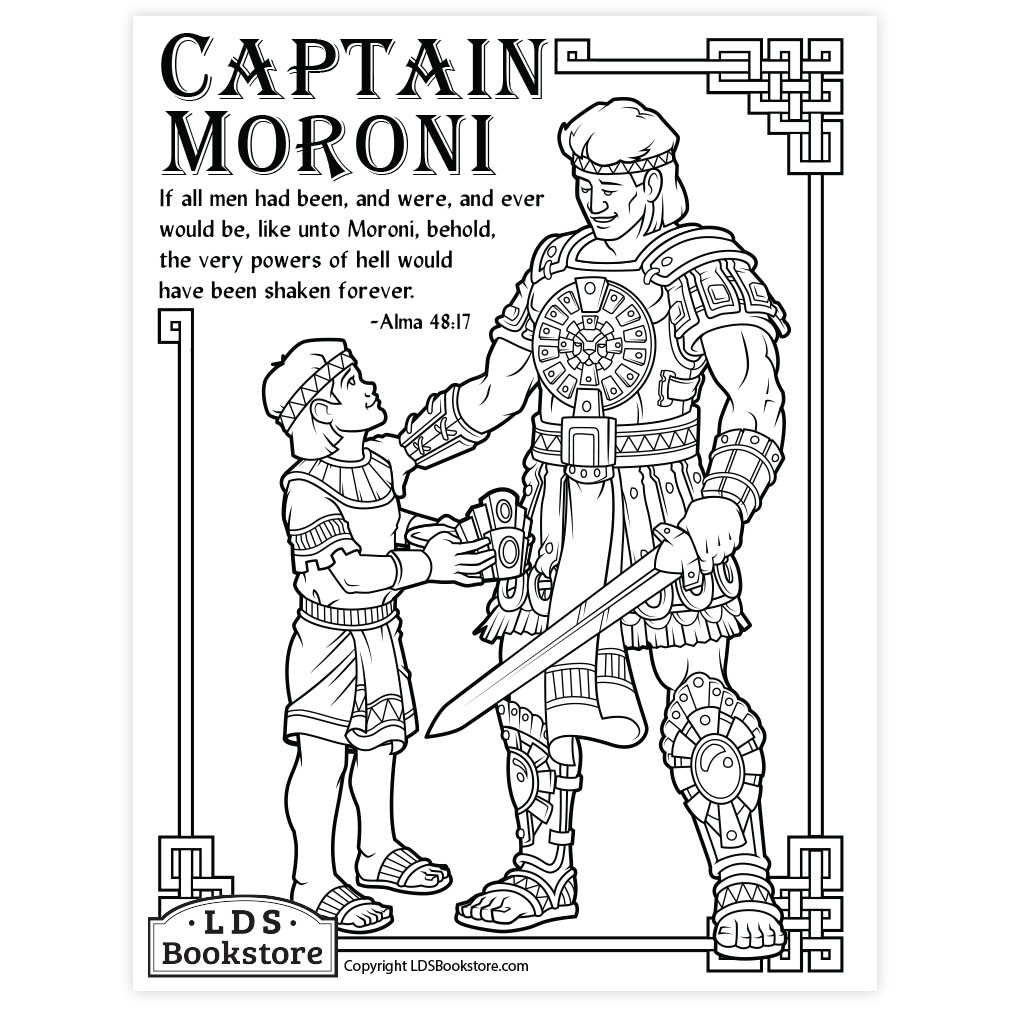 Captain Moroni Coloring Page - Digital Download - LDPD-PBL-COLOR-ALMA48