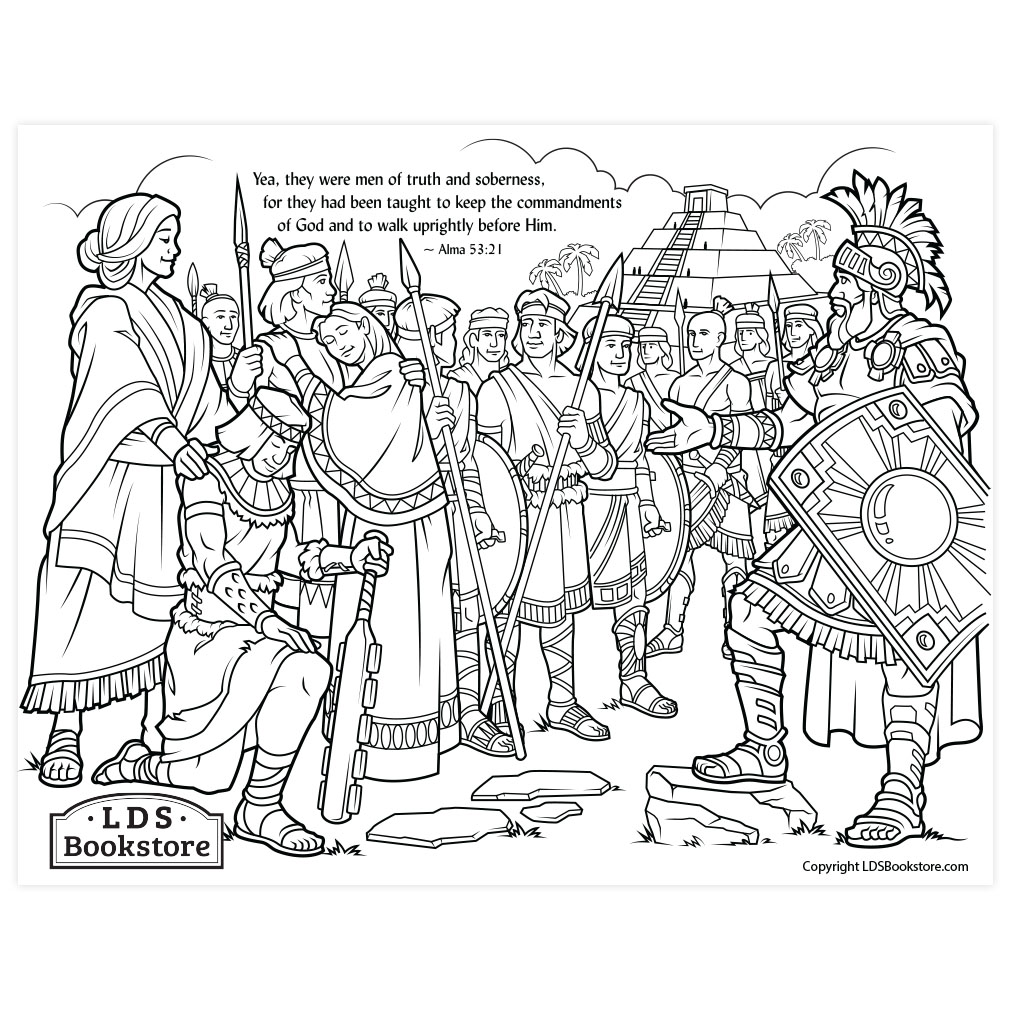 Stripling Warriors Coloring Page - Digital Download - LDPD-PBL-COLOR-ALMA53