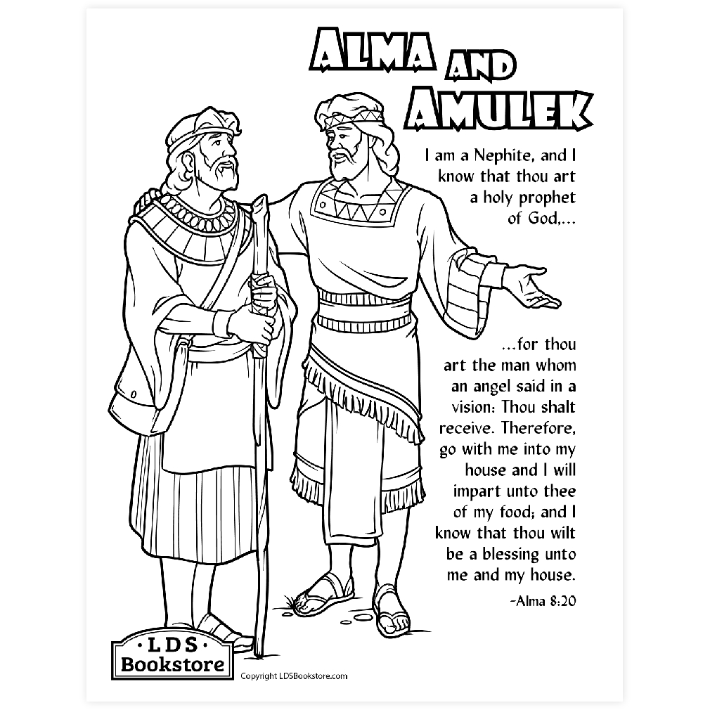 Thou Wilt Be A Blessing Coloring Page - Digital Download - LDPD-PBL-COLOR-ALMA820