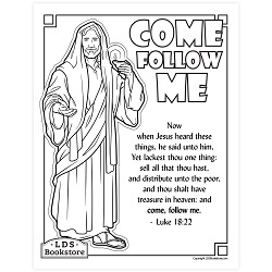 Come Follow Me Coloring Page - Digital Download